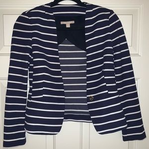 Banana republic navy striped blazer